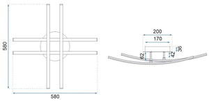 Lampa Da Soffitto Plafoniere Led Moderno App398-c