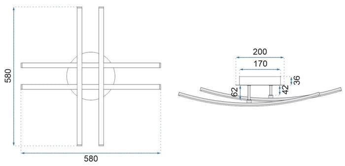 Lampa Da Soffitto Plafoniere Led Moderno App398-c