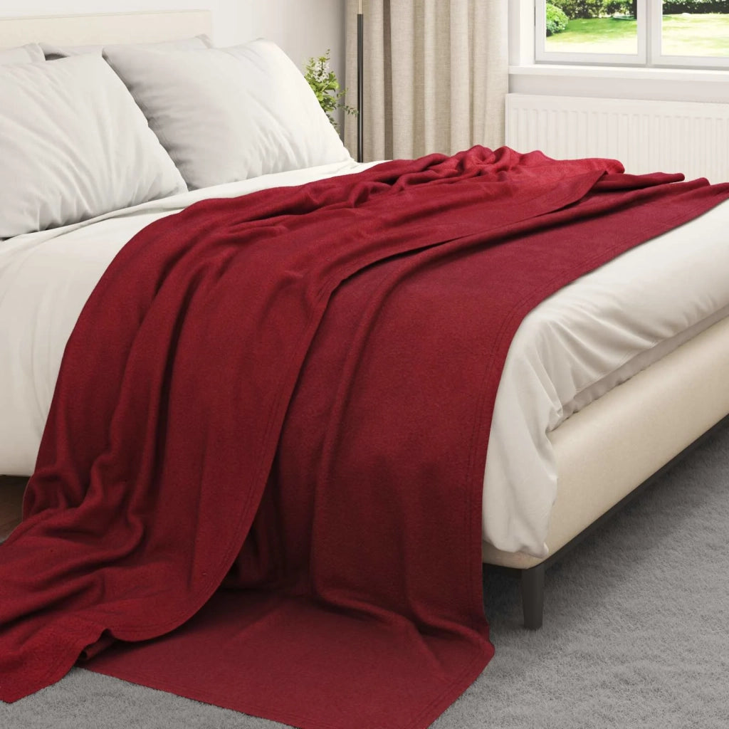 Coperte da Pile 6 pcs Rosso Bordeaux 270 x 240 cm Panno 42017072