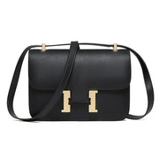 Borsa a tracolla da donna in vera pelle, borsa di lusso nera