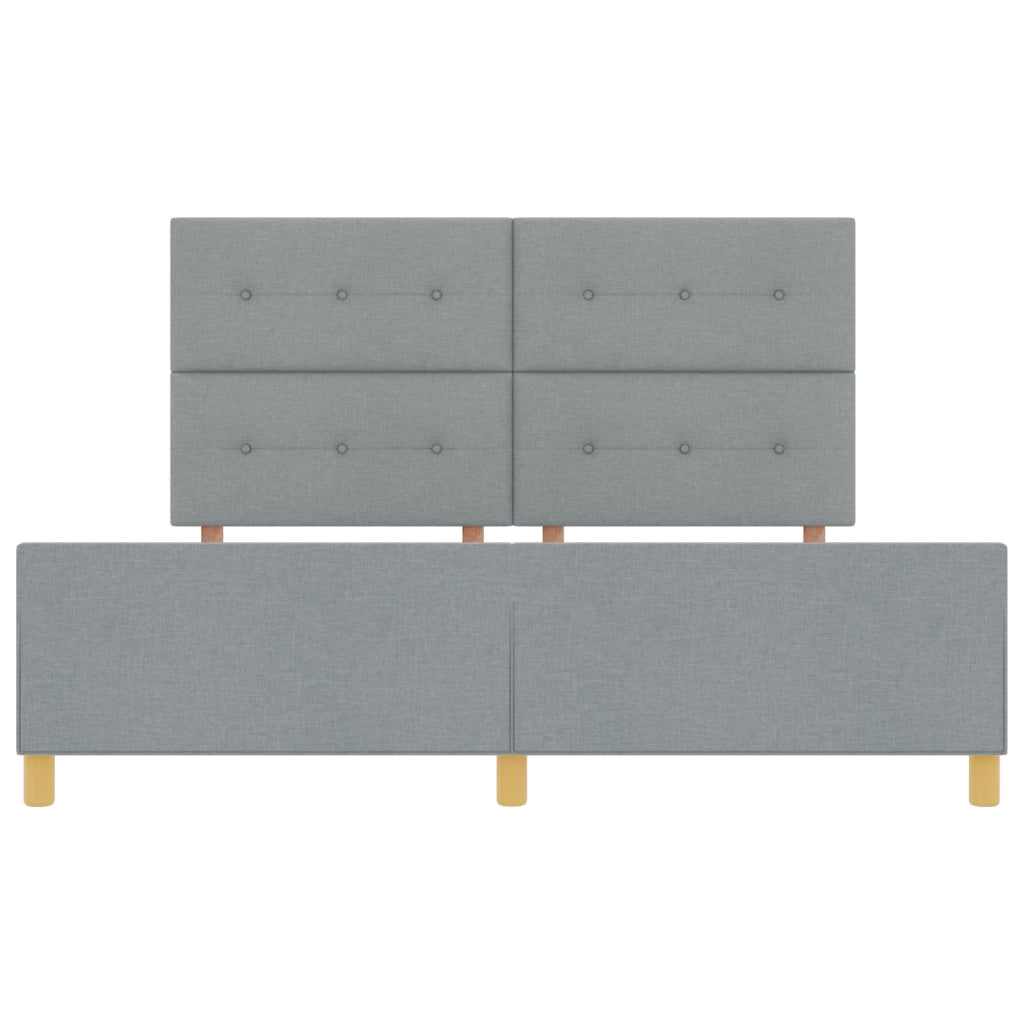 Letto  Grigio chiaro 180x200 cm in tessuto