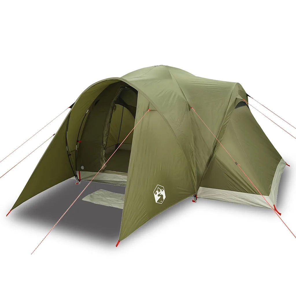 Tenda Familiare a Cupola 6 Persone Verde Oliva Impermeabile 4009464