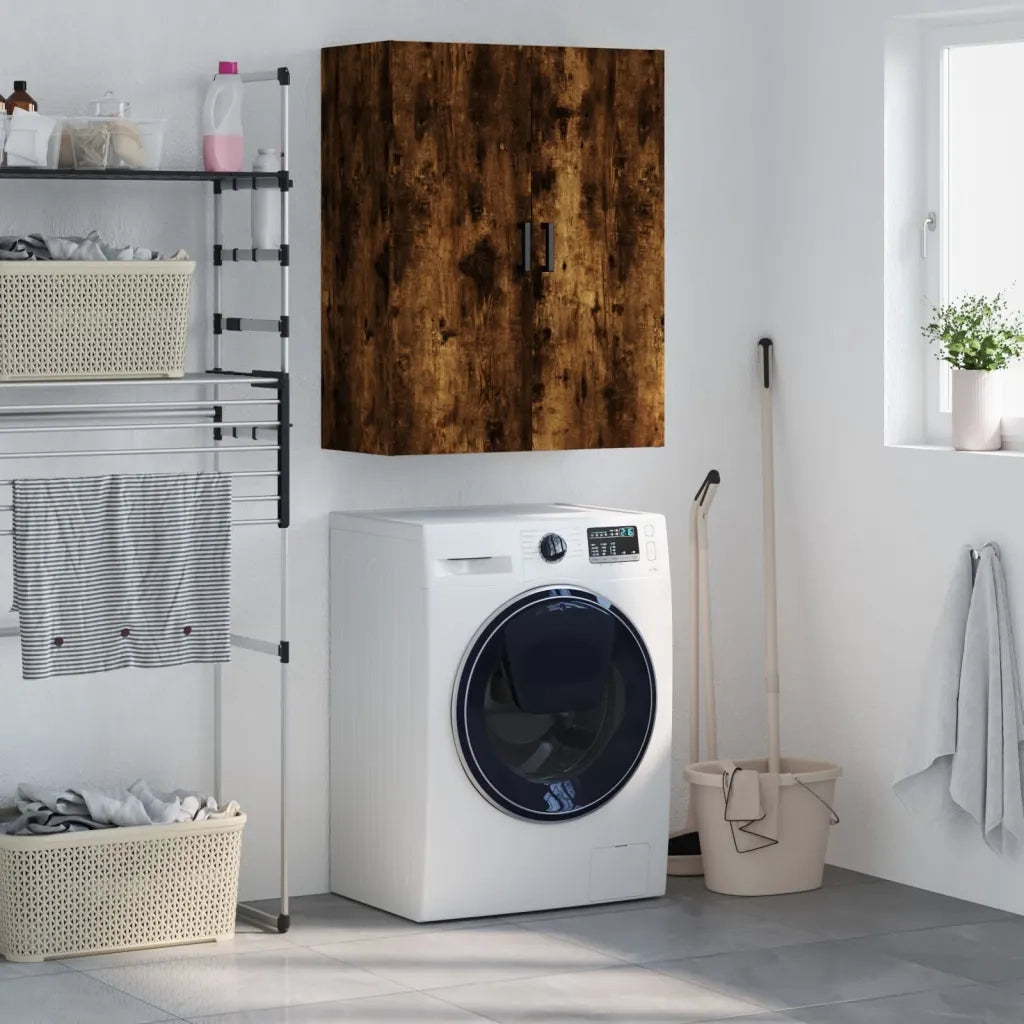 Armadietto a Muro | Mobile a Parete Rovere Fumo 69,5x34x90 cm