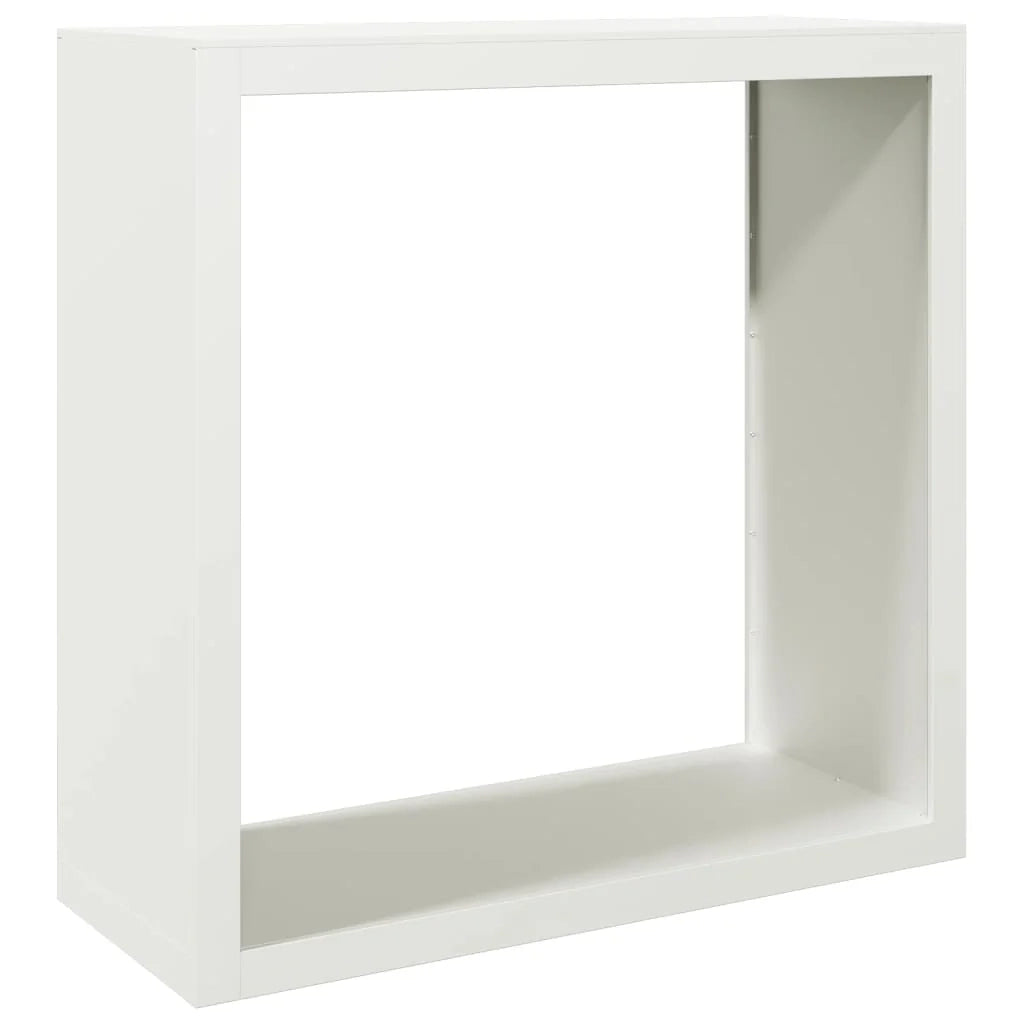 Portalegna 100 x 40 x 100 cm acciaio bianco 02_0043685