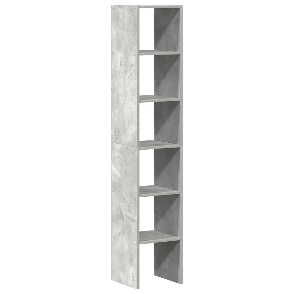 vidaXL Librerie 2 pz Impilabili Grigio Cemento 30x30x80 cm Truciolato