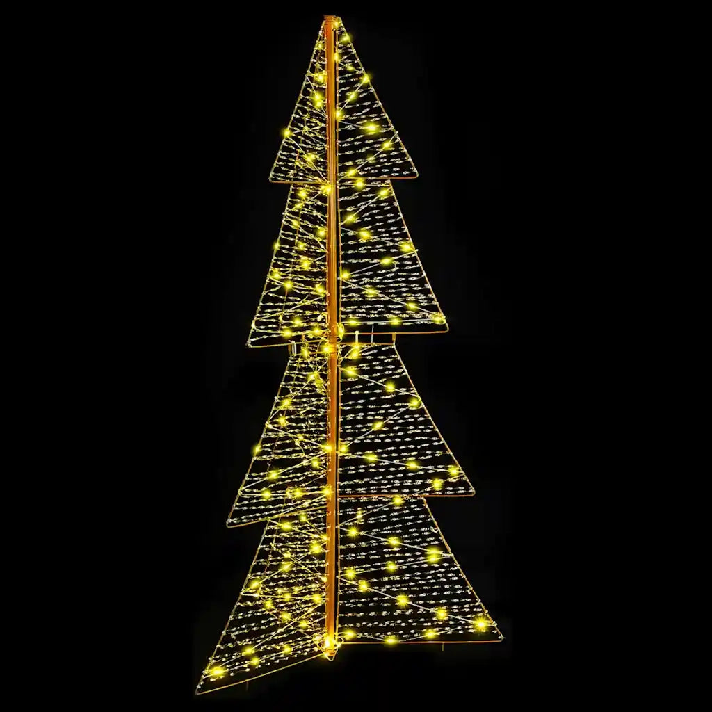 Albero di Natale | Decorazioni natalizie con 160 LED Bianco caldo 150 cm PET