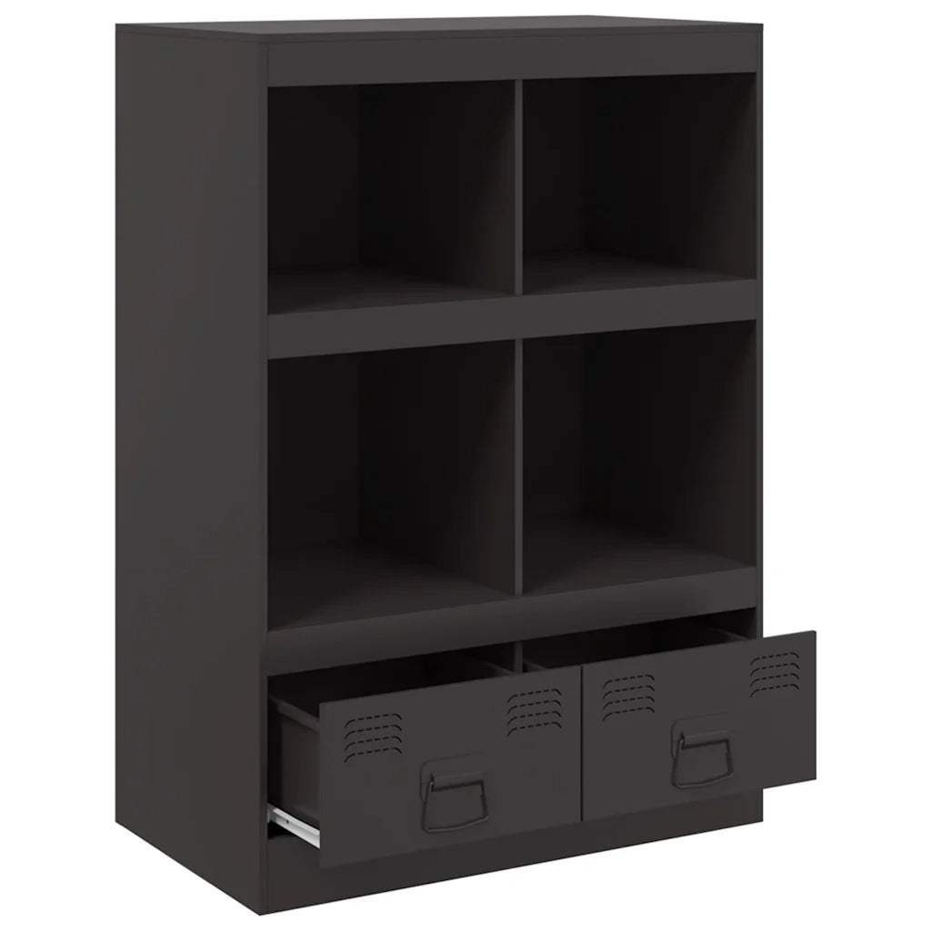 Credenza Nera 67x39x95 cm in Acciaio
