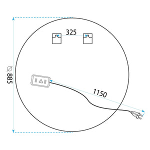 Specchio Led 90cm Bas P11416