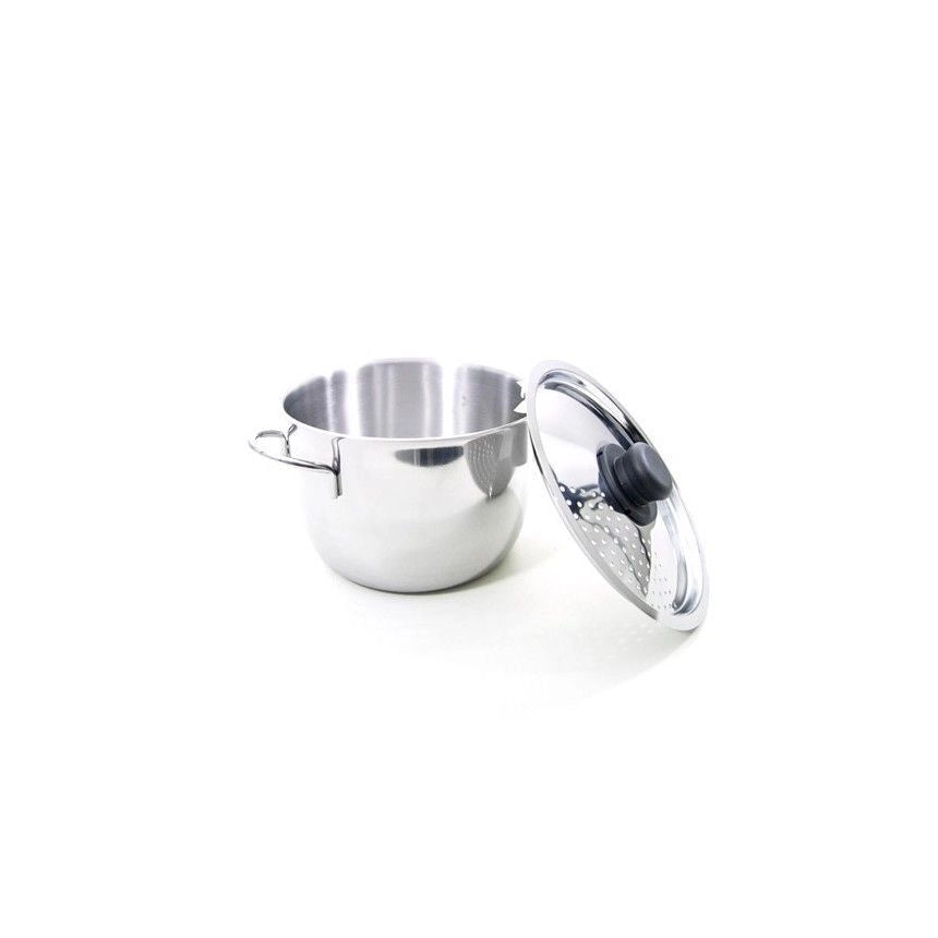 Rivadossi RIV610022 Pentola Cuocipasta Acciaio Inox 22 cm Coperchio Forato Compatibile Induzione
