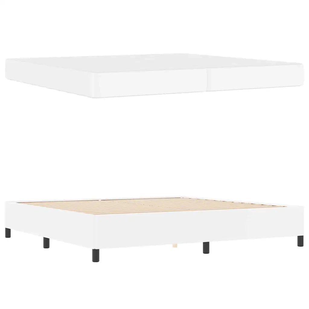 vidaXL Struttura letto con materasso con materasso Bianco 200 x 200 cm