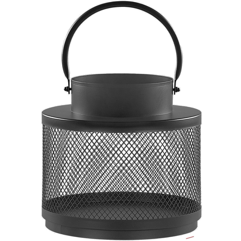 Lanterna in ferro Nero H 24 cm Colonna portacandele Manico Decorazione industriale minimalista pezzo