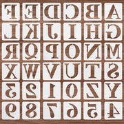 Lettere e numeri in plastica riutilizzabili - 36 pezzi - Stampa su legno, parete, porta - Attività DIY artigianale - Per uso interno ed esterno