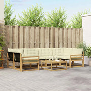 Set di divani da esterno 7 pcs Bianco e Crema 79 x 79 x 37 cm 3388468