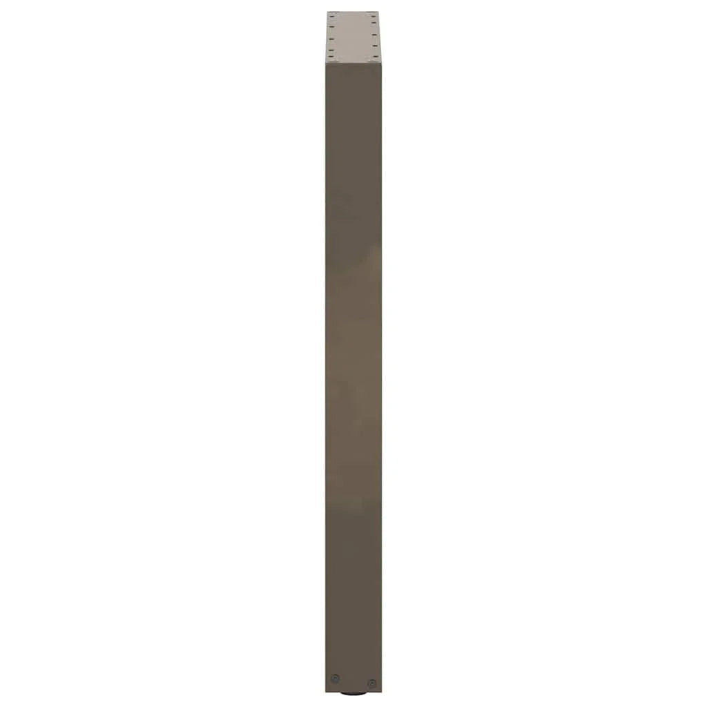 Set di 2 gambe per tavolo da bar a forma di U 60 x 90 cm con piedini regolabili design moderno in acciaio naturale 02_0057467