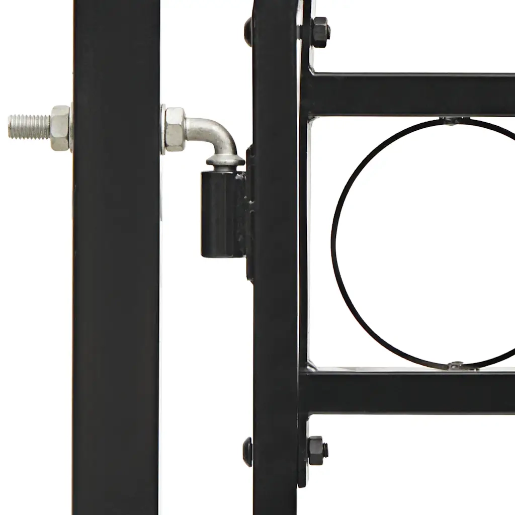 Cancello a Doppia Anta ad Arco in Acciaio 300x150 cm Nerocod mxl 80756