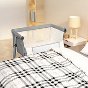 Lettino per Bambini con Materasso-Struttura Letto per Bambini Grigio Chiaro Tessuto di Lino