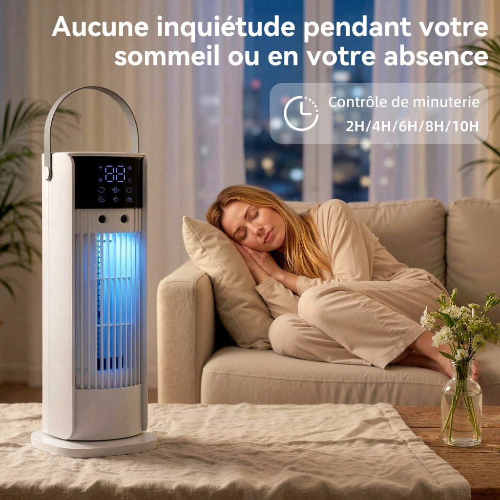 Ventilatore da tavolo con umidificatore ¨C Zephmum ¨C Bianco