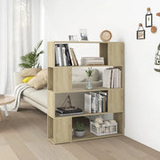 Libreria Divisorio-Scaffale per Libri-Mobile di Stoccaggio Rovere Sonoma 100x24x124 cm