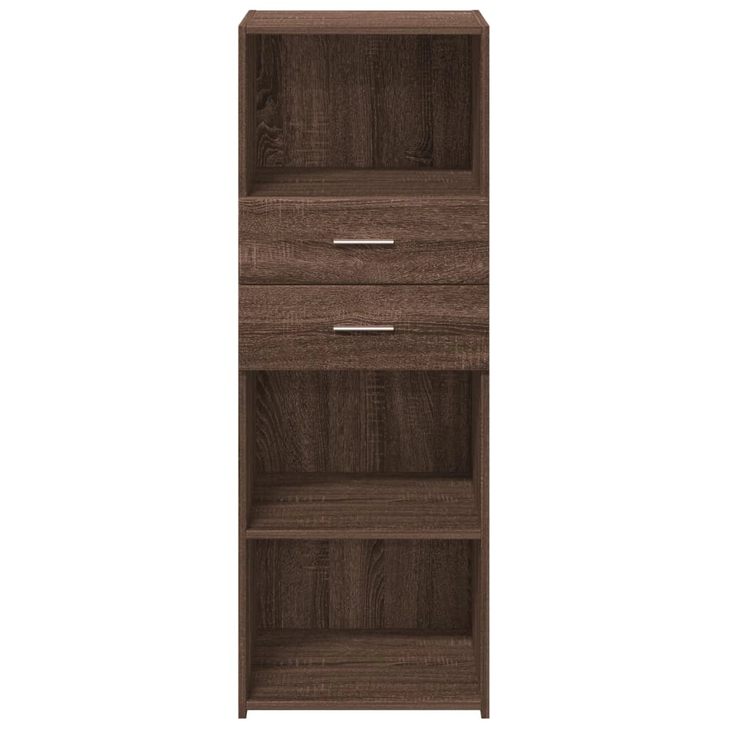 Buffet credenza cassettiera mobiletto mobile contenitore organizer cucina soggiorno salotto alto 45 x 42,5 x 124 cm legno ingegnerizzato marrone 02_0033720
