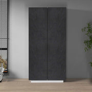 WHOUS Armadio multiuso Easy a 2 ante bianco opaco e report 79,20x38x166 cm