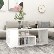 Tavolino da Salotto-Tavolino da soggiorno-Tavolo Bianco 100x50x40 cm in Legno Multistrato