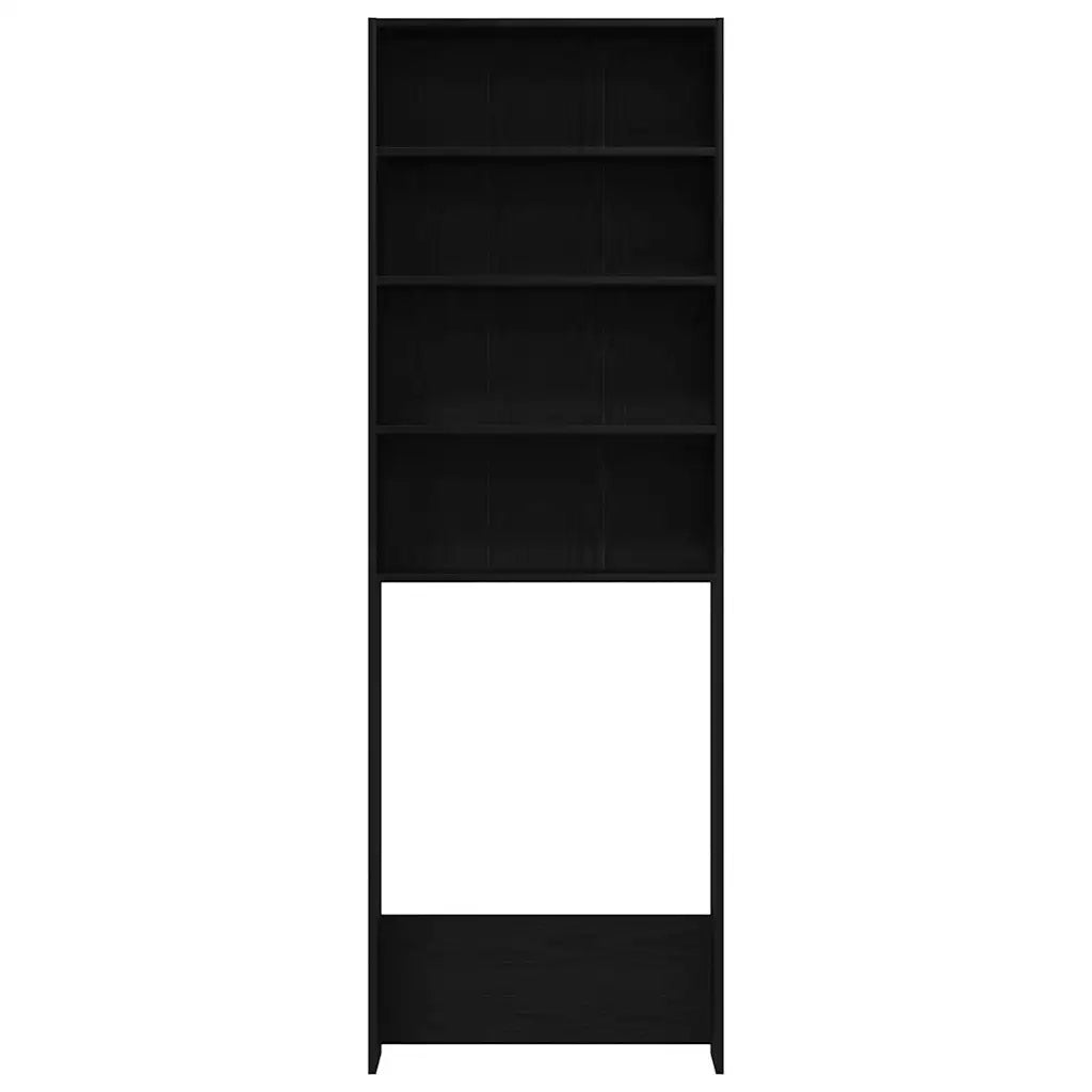 Armadio per Lavatrice Rovere Nero 64 x 24 x 190 cm 862668
