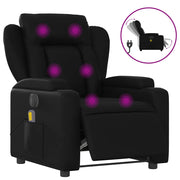 Poltrona Massaggiante | Sedia Relax Reclinabile Elettrica Nera in Similpelle