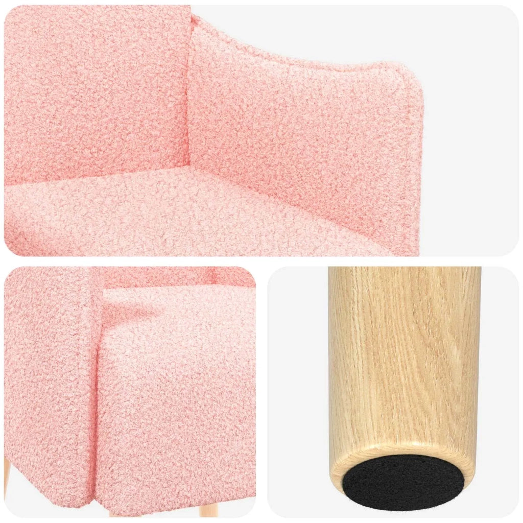 Sedia d'accento Rosa Bouclé 42044825