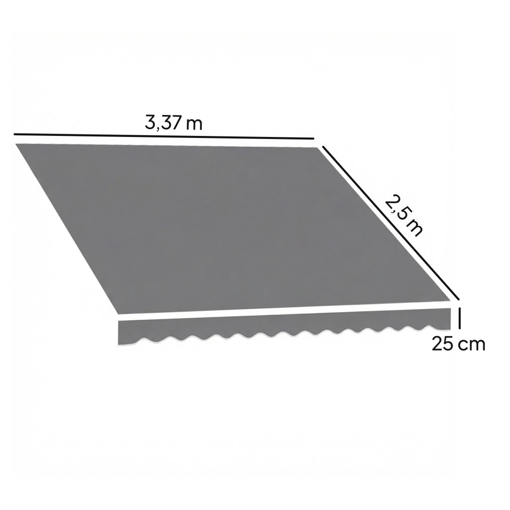 Tenda per Terrazzo ¨C zephmum ¨C Grigio Scuro 3.5x2.5m