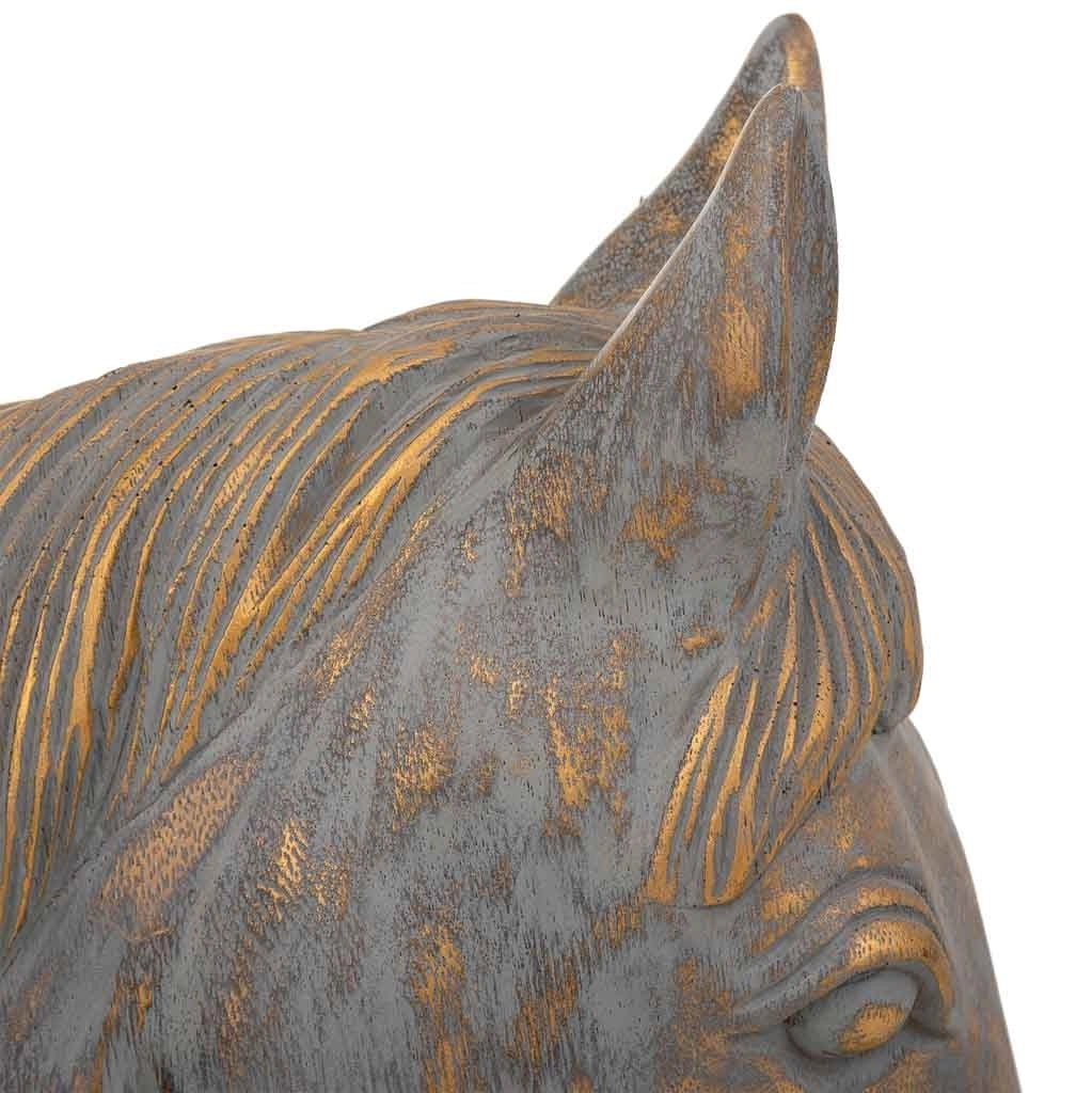 Figura decorativa in poliresina grigia 31x15x31h