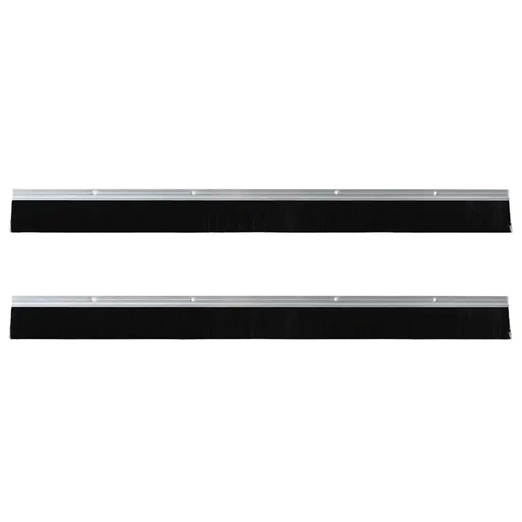 Spazzole per porte a vite 2 pcs Argento 100 cm
