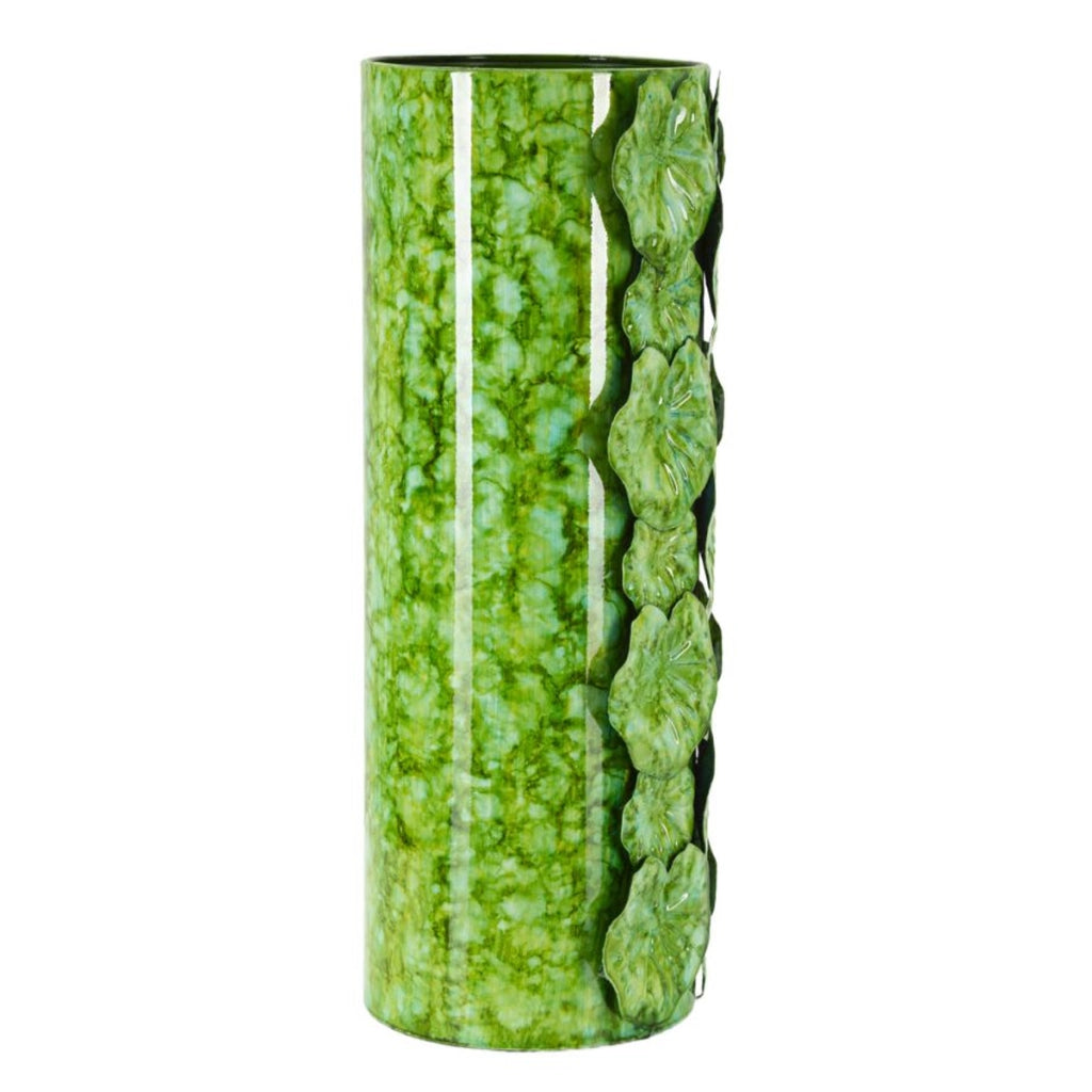 Vaso Decorativo VKH850, Bianco, Metallo, 18x17,5x46 cm
