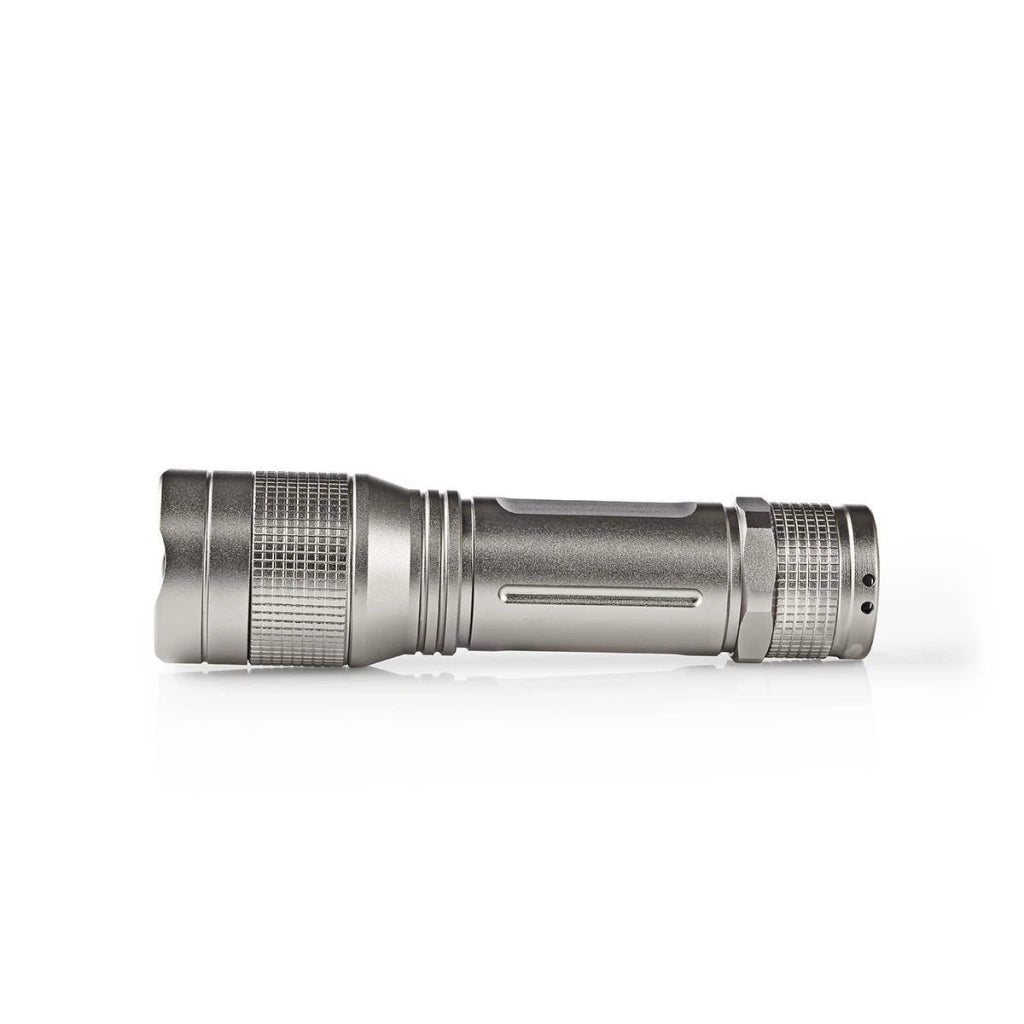 Torcia LED 5W 330lm IPX5 Portata 200m Alluminio Grigio Nedis