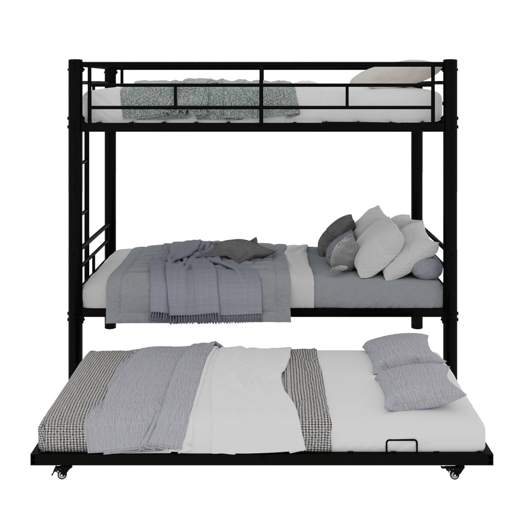 Letto 3 livelli robusto 90x190 silenzioso ringhiere no box