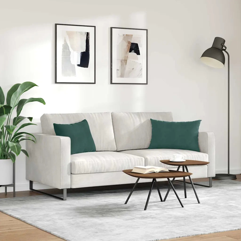 Cuscini da Divano 2 pcs Verde scuro 60 x 40 cm Tessuto in Cords
