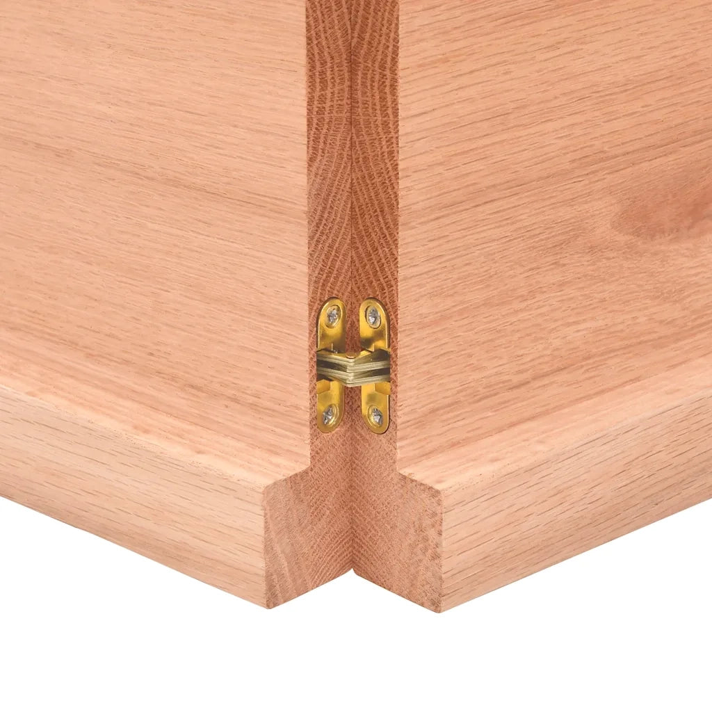 Piano Bagno Marrone 120x30x(2-4) cm Legno Massello Trattato 3156137