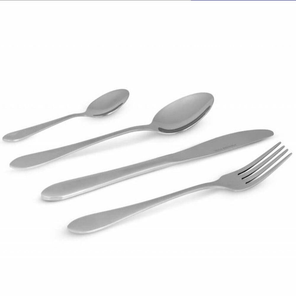 Set Servizio 16 Posate 4 Persone in Acciaio Inox con Forchette Cucchiai Coltelli