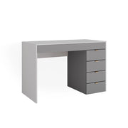 Vicco Tavolo da toeletta Bianco/grigio/grigio 115 cm con 5 cassetti