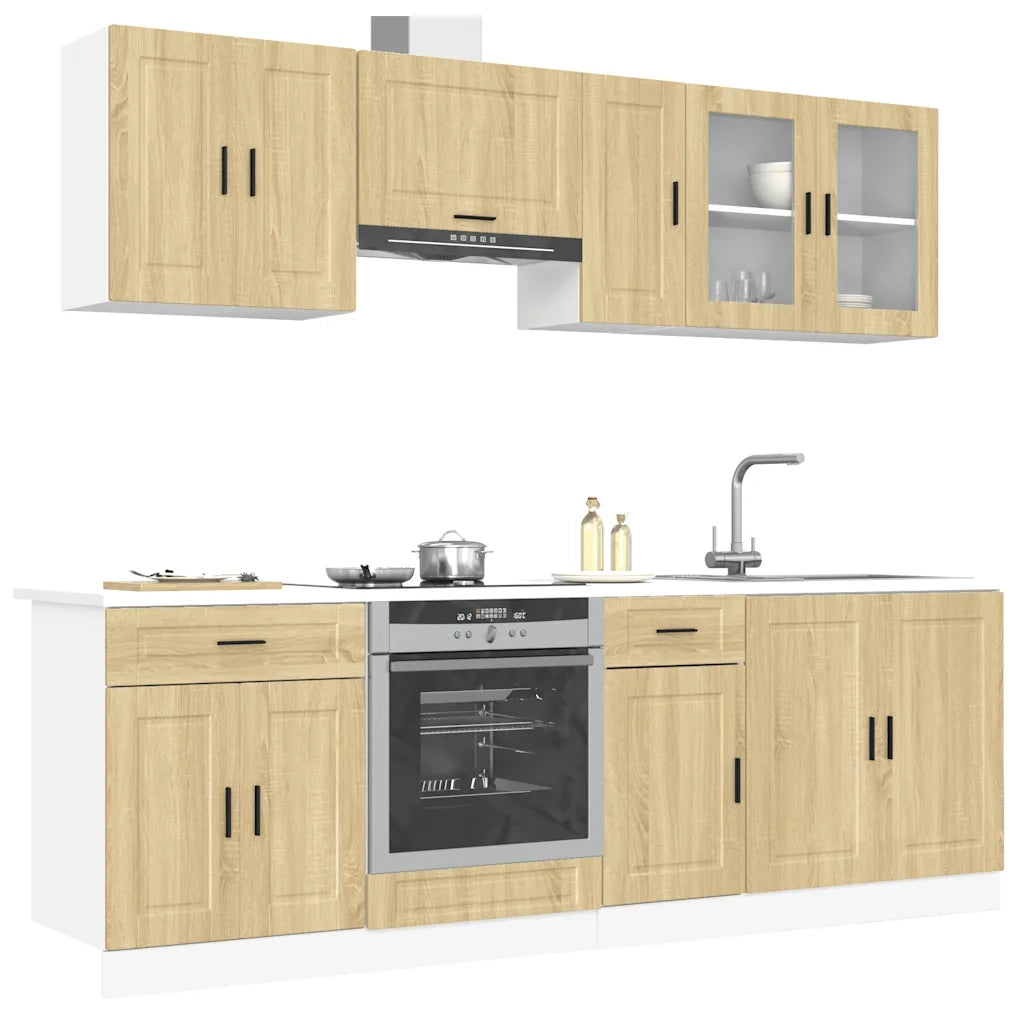 Set Mobili da Cucina 8 pz Porto Rovere Sonoma in Truciolato 3314844