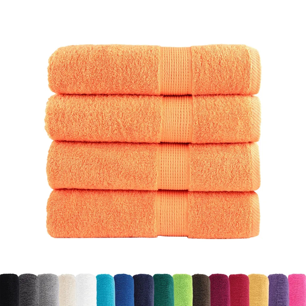 Asciugamani da Bagno SOLUND 2 pz Verdi 100x150 cm 600 g/mÂ²