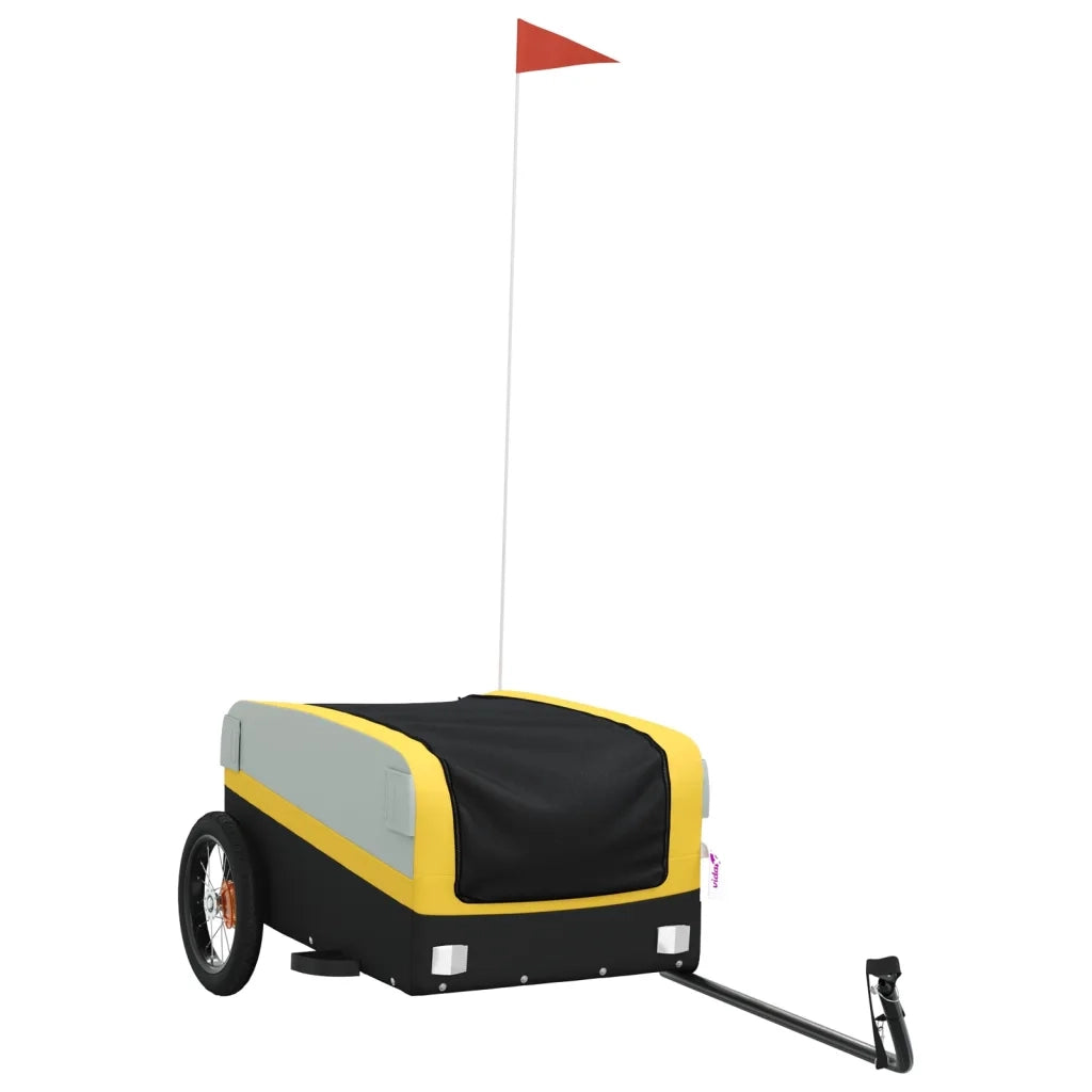 Rimorchio da Bici Nero e Giallo 30 kg in Ferro CFW7163232