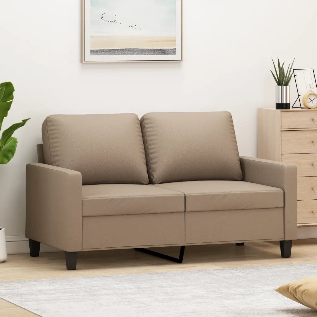 Divano | Divano da soggiorno | Sofa a 2 Posti Cappuccino 140 cm in Similpelle