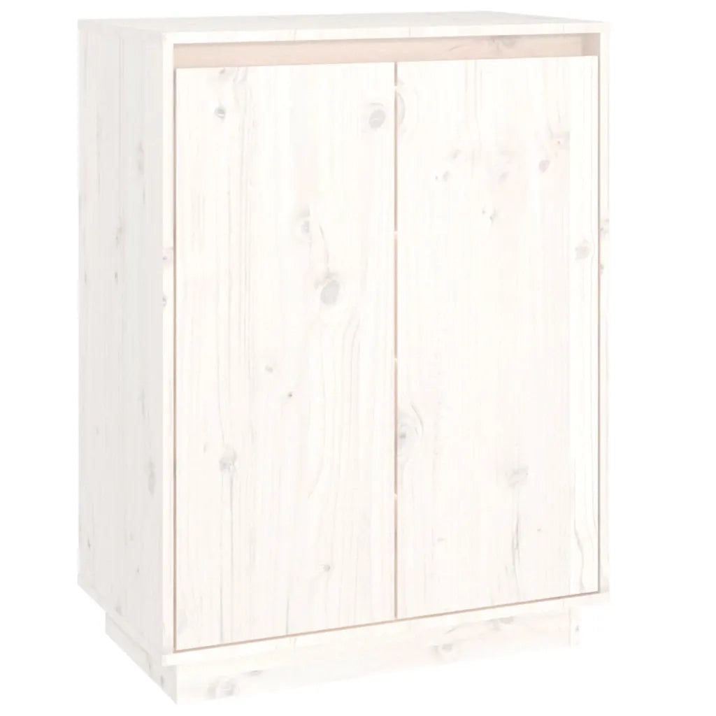 Scarpiera Bianca 60x35x80 cm in Legno Massello di Pino cod mxl 47517