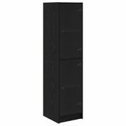 Credenza | Madia | Buffet da pranzo | Armadio da pranzo Rovere Nero 35 x 37 x 142 cm Legno multistrato