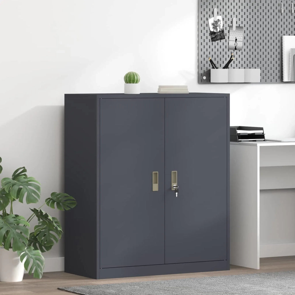 Armadio Antracite 90 x 40 x 105 cm Acciaio 891648