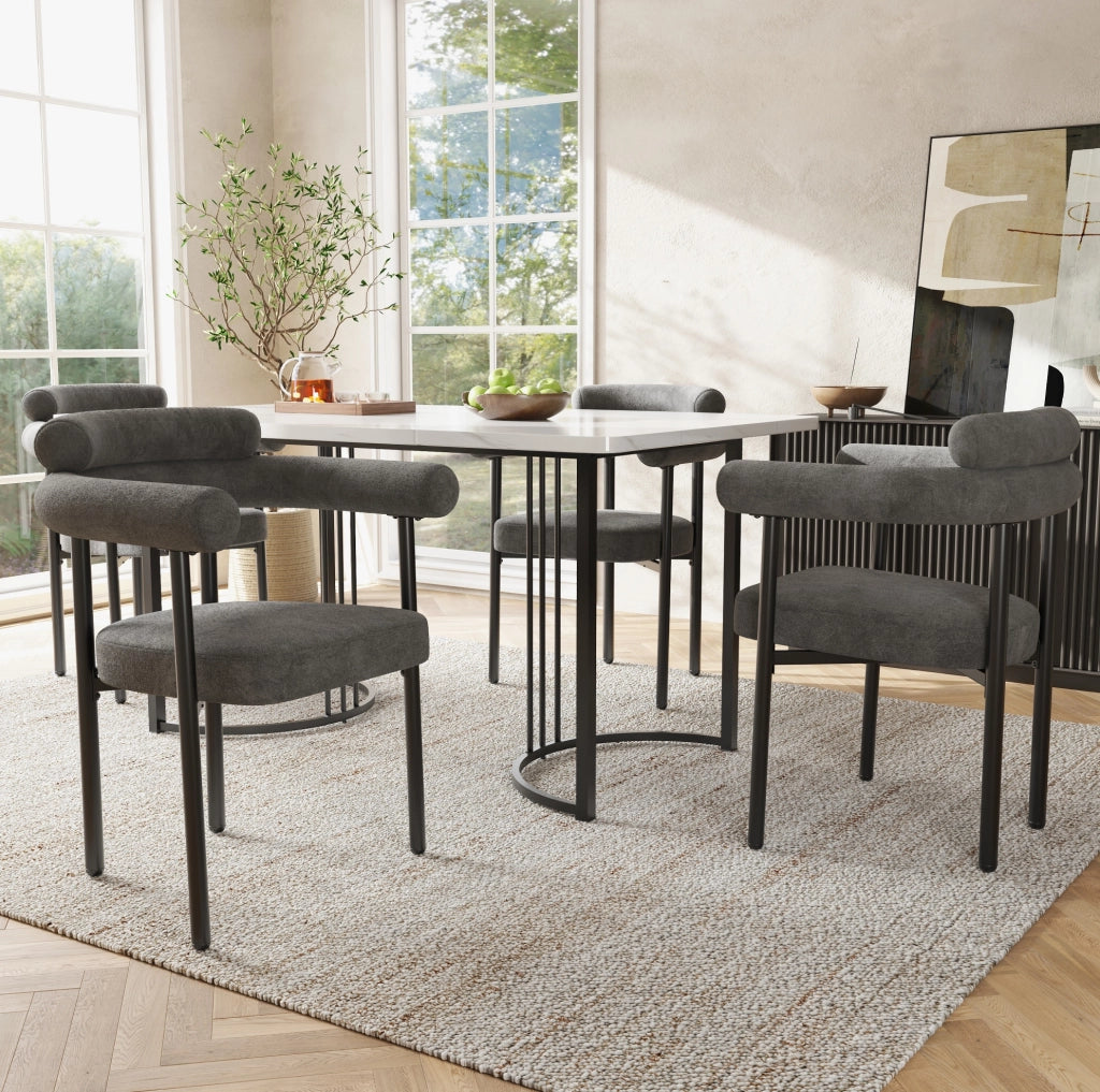 Poltrona 70x62x84 cm ergonomica con seduta ampia in ferro grigio scuro