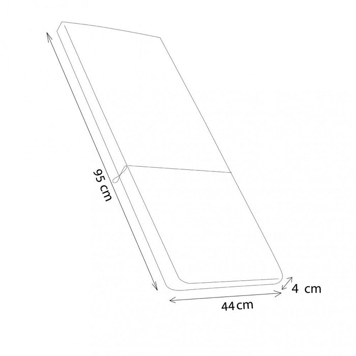 Cuscino Real Medio 95x44x4 cm in Poliestere Tortora