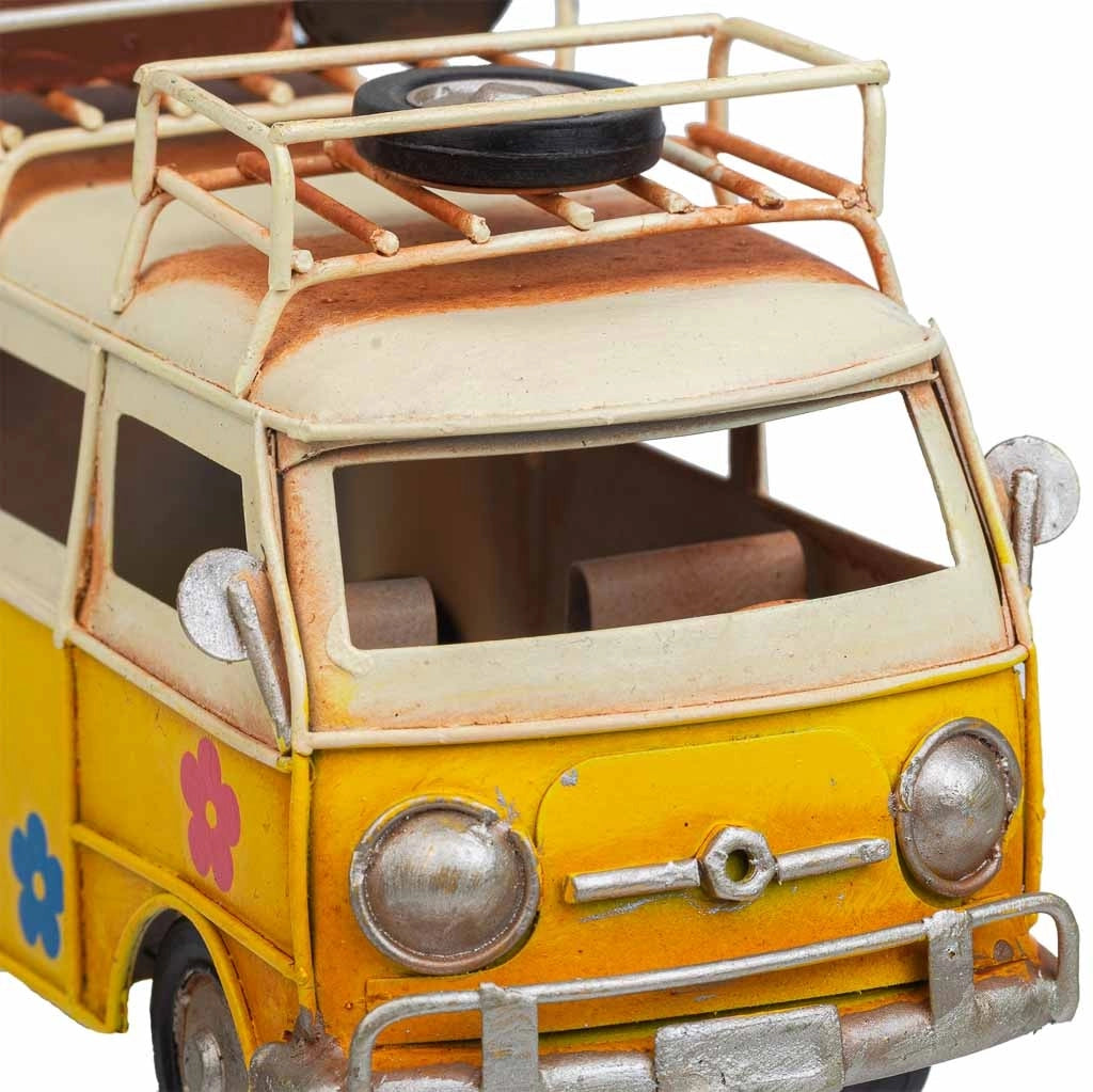 Autobus metallo giallo 17x7,5x11,5h