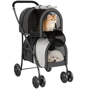 Trasportino per Animali Domestici Pieghevole ¨C Zephmum ¨C Grigio 66x50x98cm