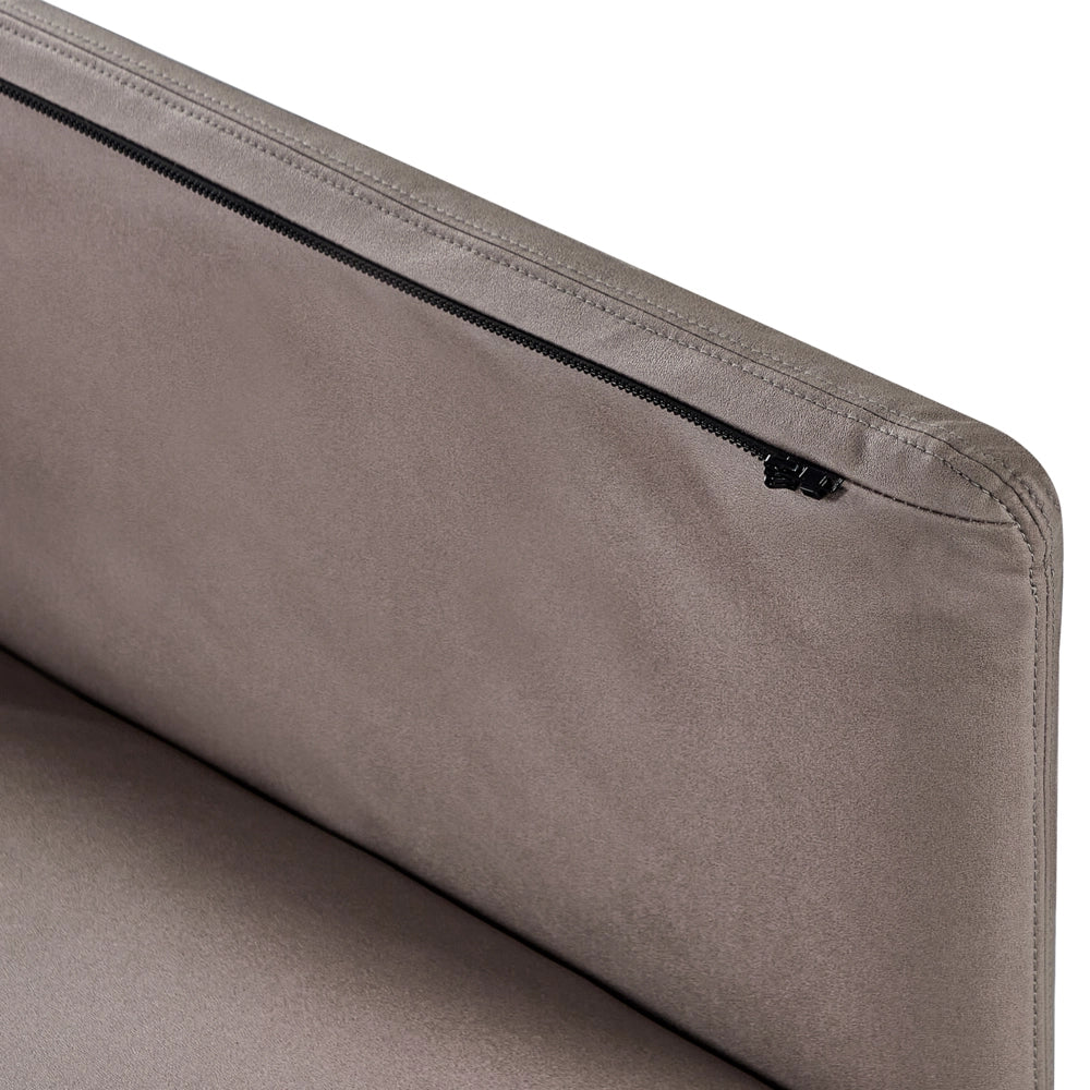 Divano a 3 posti in pelle vegana marrone in poliestere industriale moderno